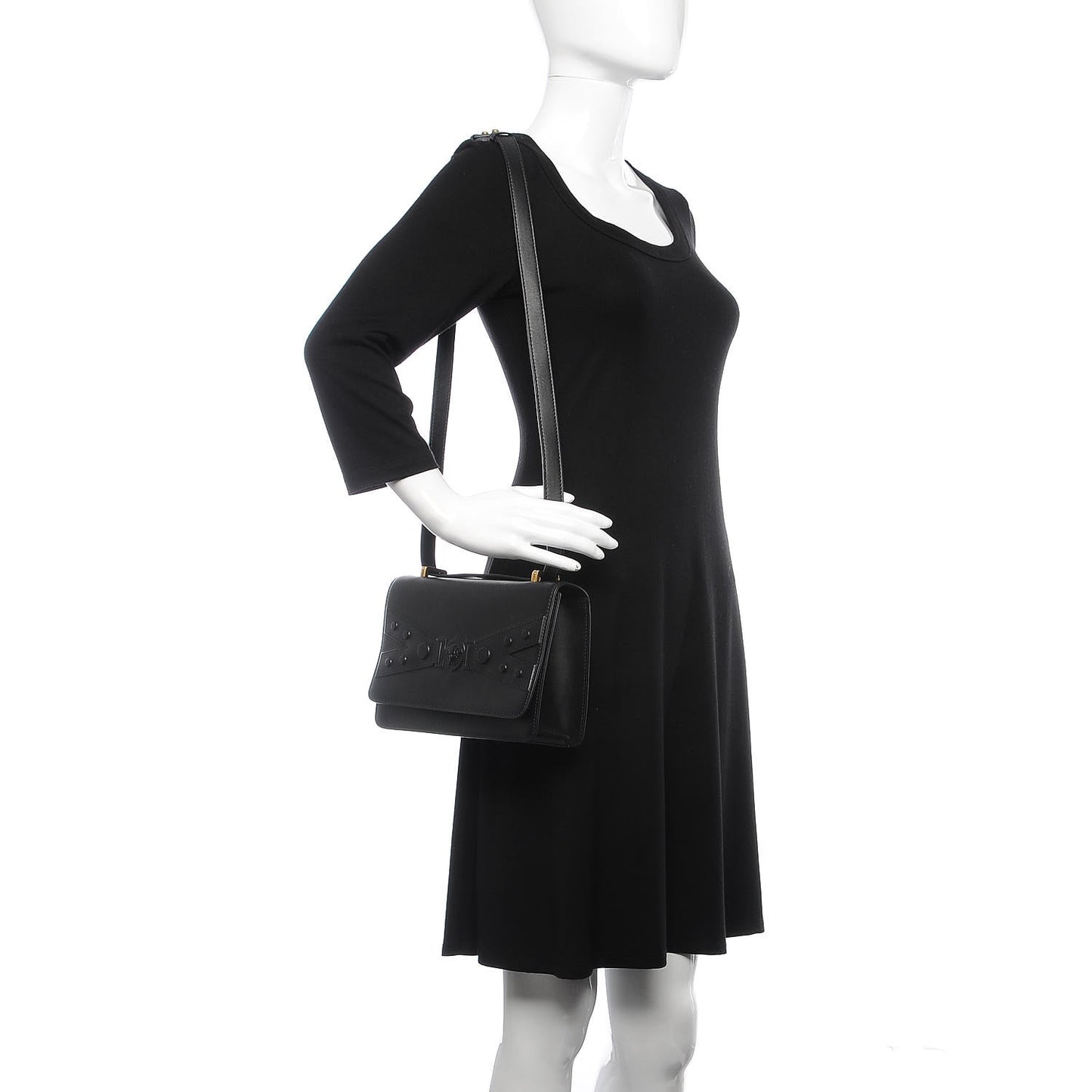 Calfskin Tribute X Shoulder Bag Black