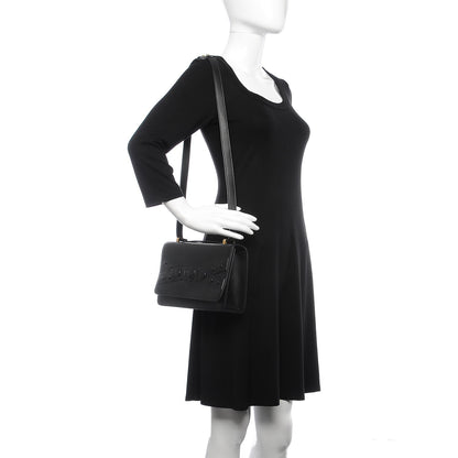 Versace Calfskin Tribute X Shoulder Bag Black 2 of 15