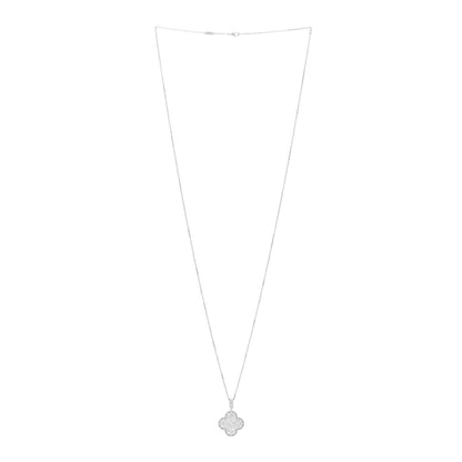 Van Cleef & Arpels 18K White Gold Diamond Magic Alhambra Long Necklace 3 of 5