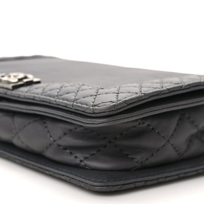 Chanel Calfskin Small Boy Reverso Flap Dark Grey 9 of 11