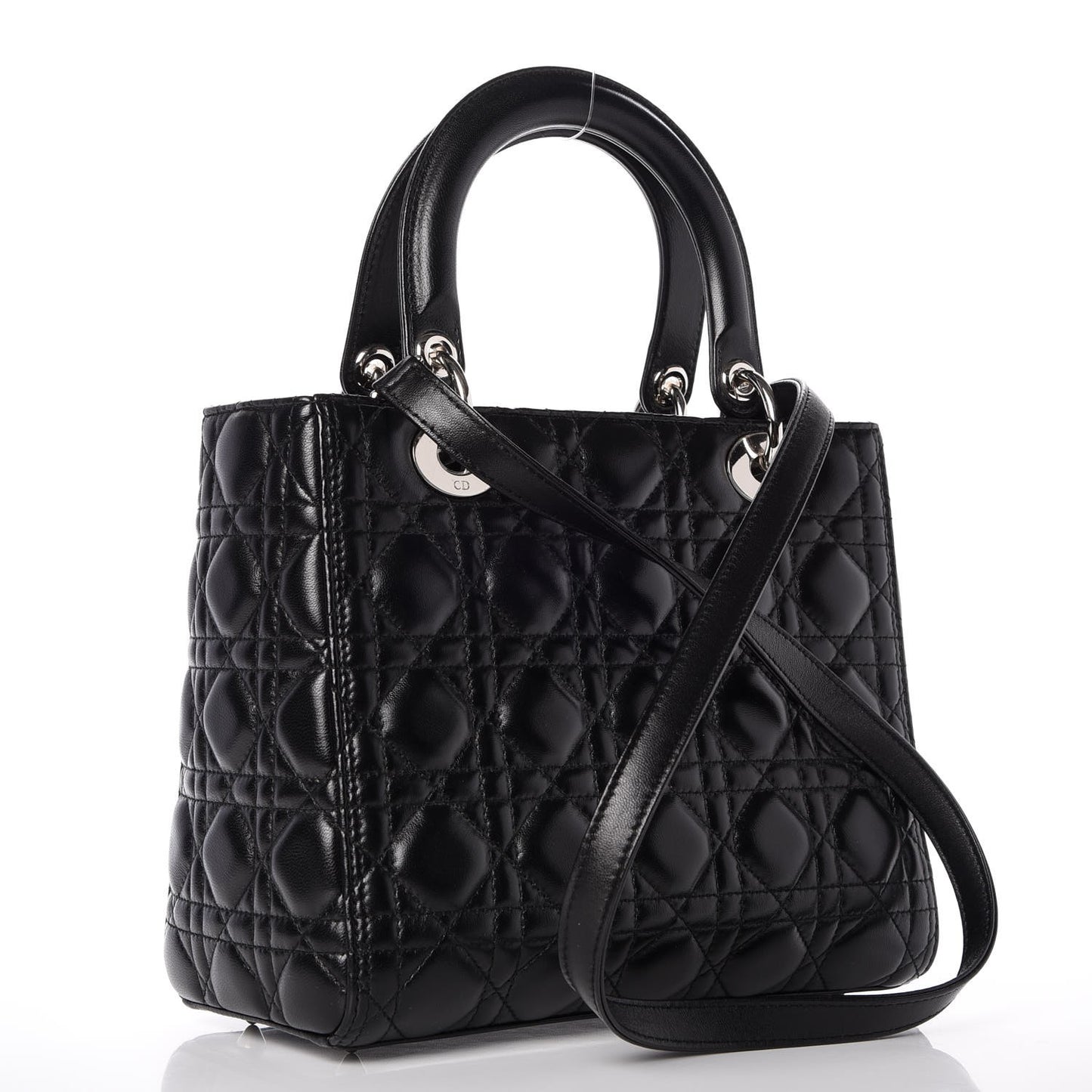 Lambskin Cannage Medium Lady Dior Black