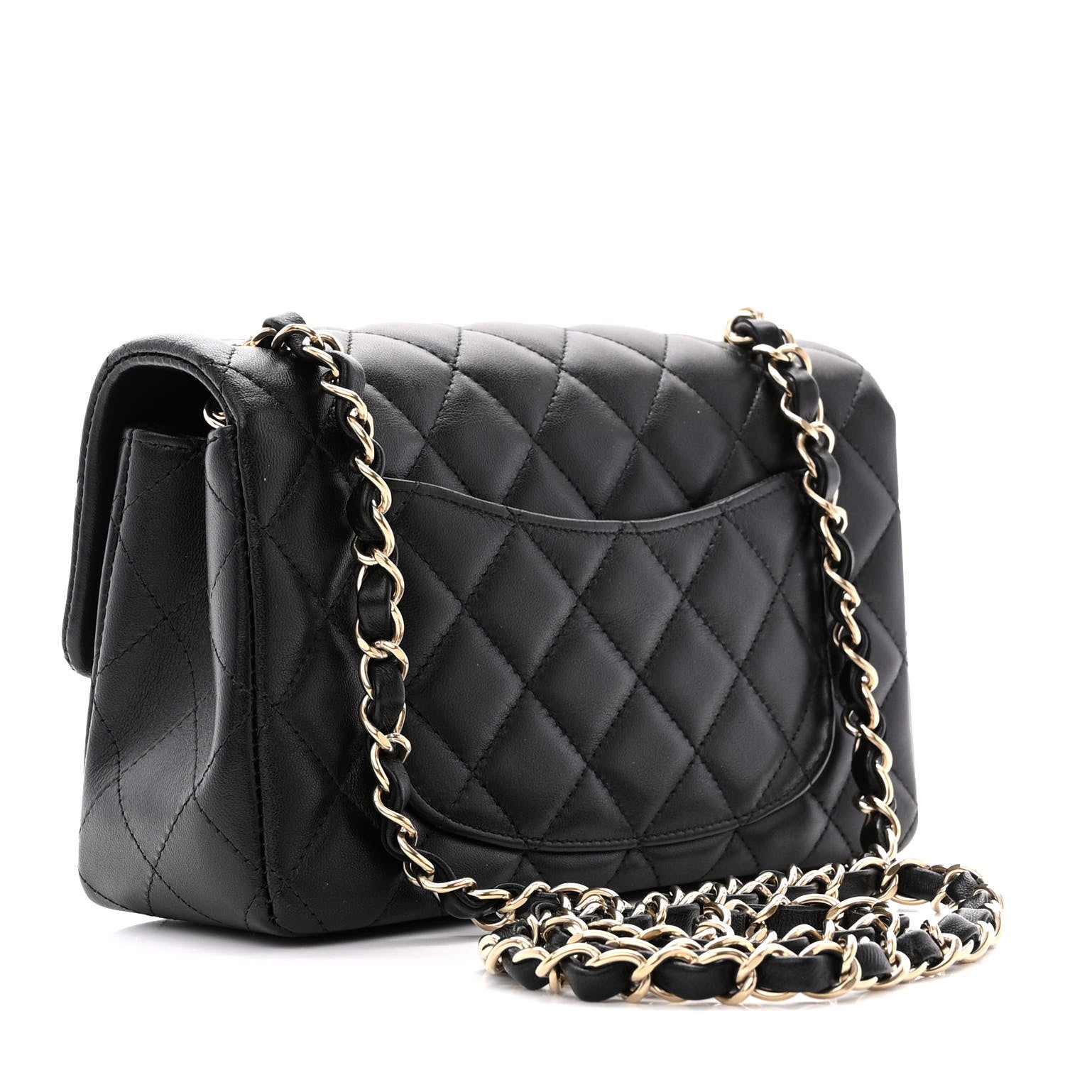 Chanel Lambskin Quilted Mini Rectangular Flap Black 3 of 13