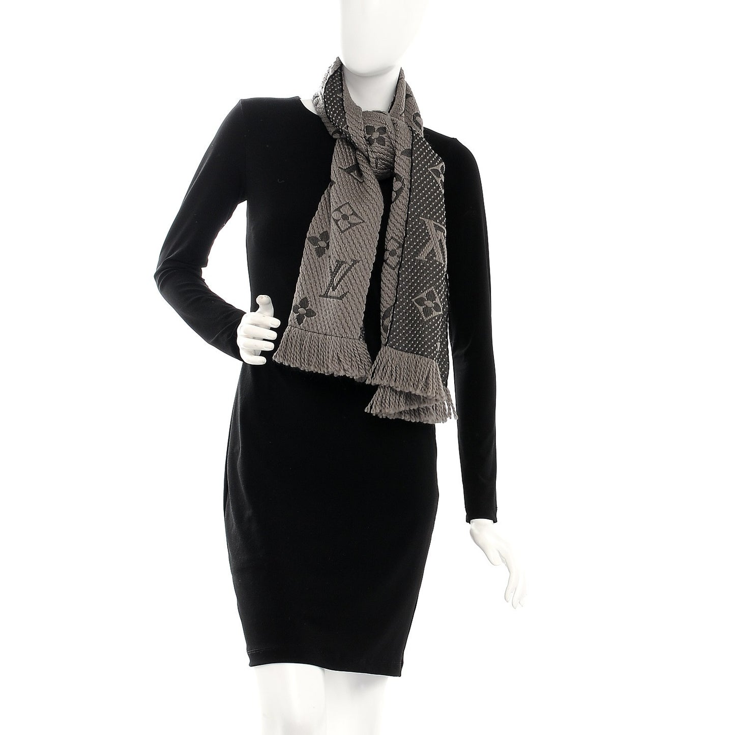 Wool Silk Logomania Scarf Verone