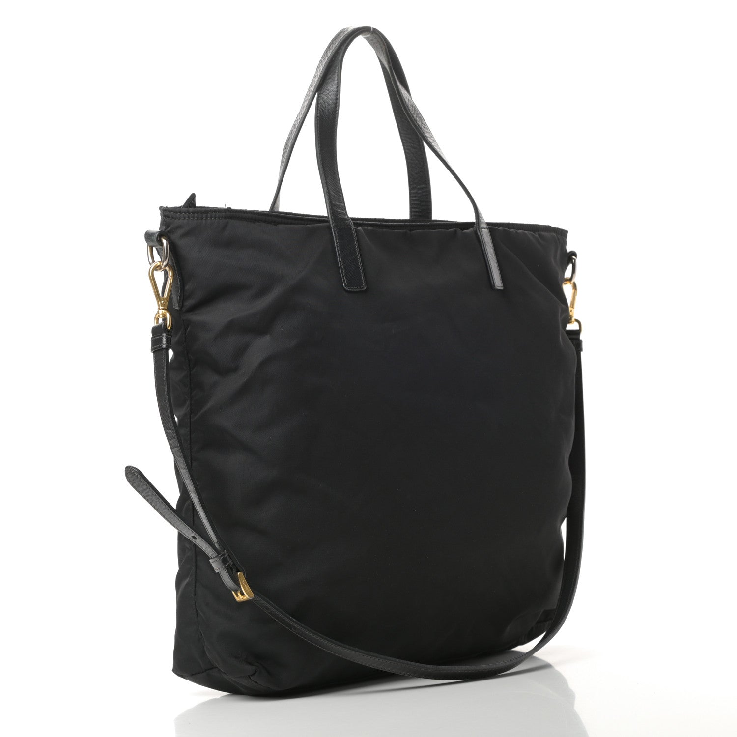 Prada Tessuto Nylon Saffiano Tote Black 3 of 18