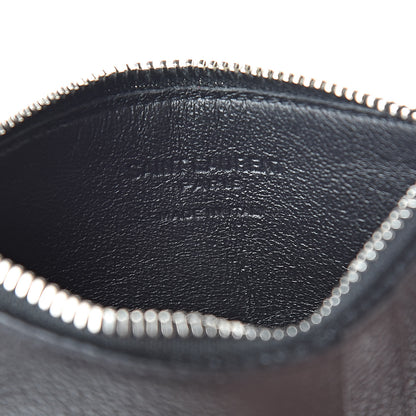 Saint Laurent Grained Calfskin 5 Fragments Zip Pouch Card Holder Black 6 of 7