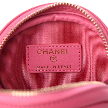 Chanel Iridescent Caviar Quilted Zip Around Classic Coin Purse Pink 5 of 7