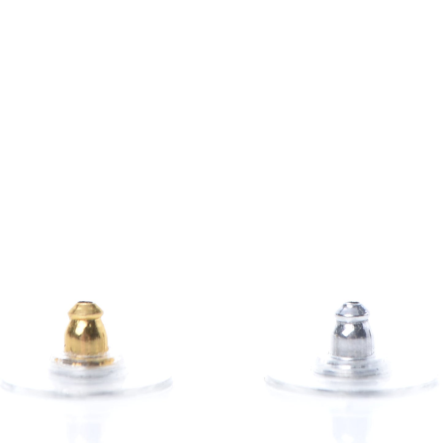 Crystal Emoji Choupette Cat CC Earrings Silver
