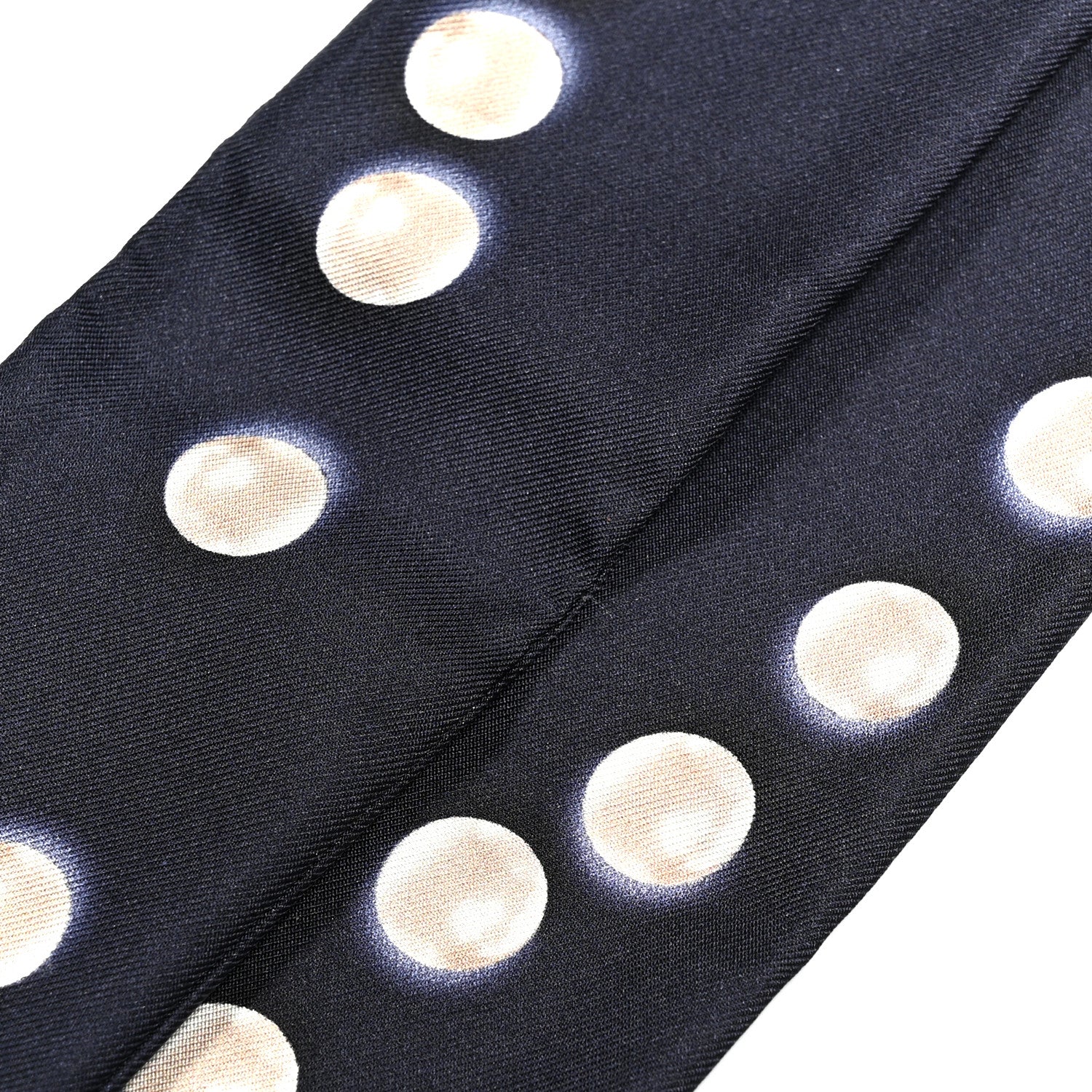 Chanel Silk Pearl CC Slim Bandeau Scarf Navy 4 of 4