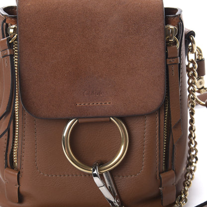 Chloe Suede Calfskin Mini Faye Backpack Tan 9 of 9
