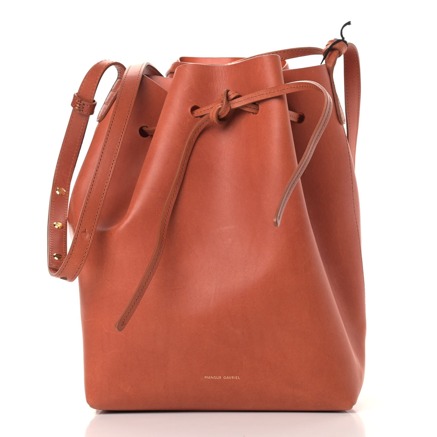 Calfskin Mini Bucket Bag Saddle