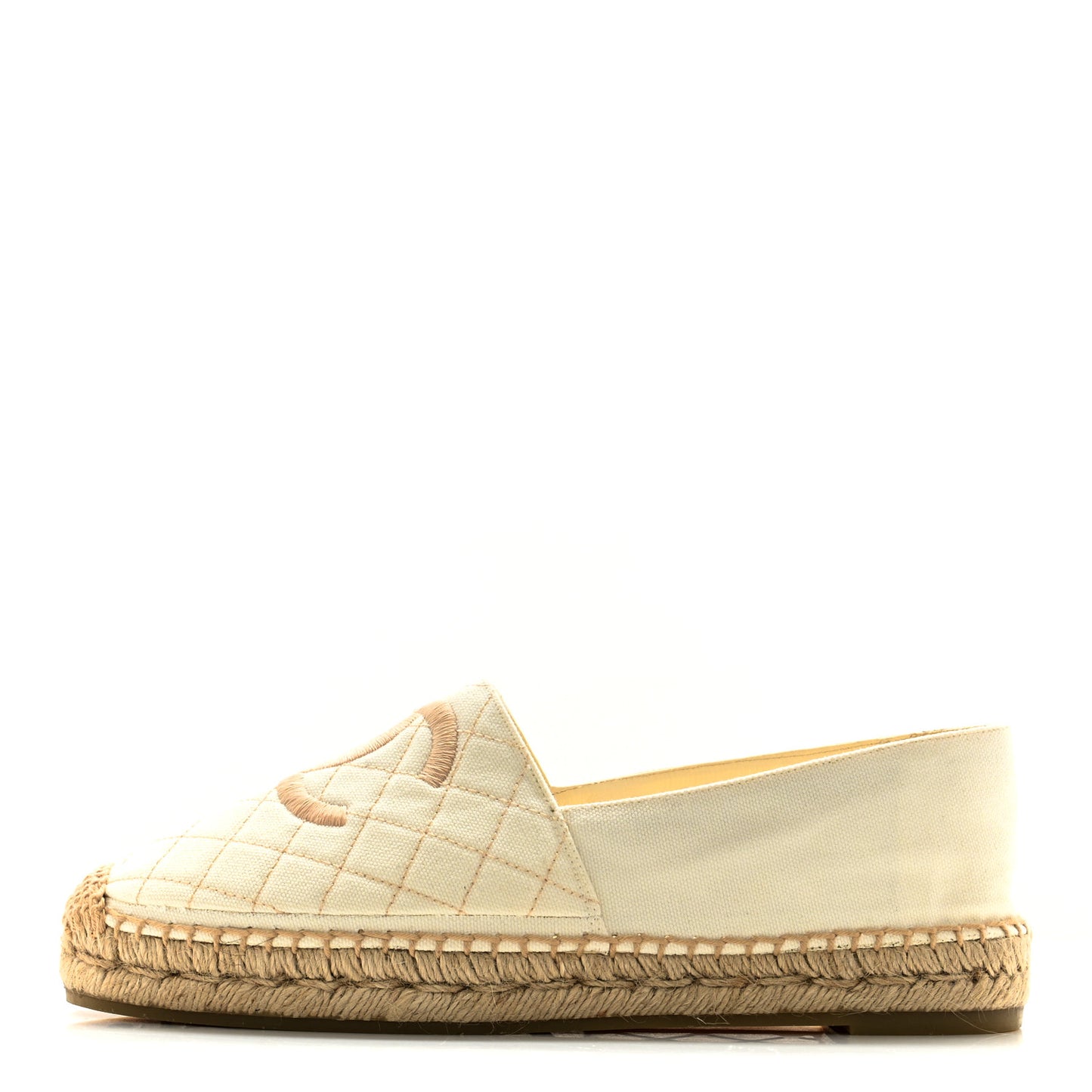 Fabric Biarritz CC Espadrilles 41 White Gold