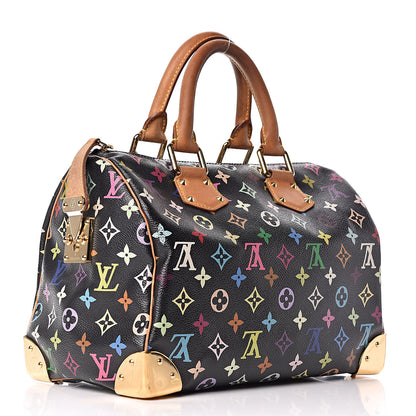 Louis Vuitton Monogram Multicolor Speedy 30 Black 3 of 15