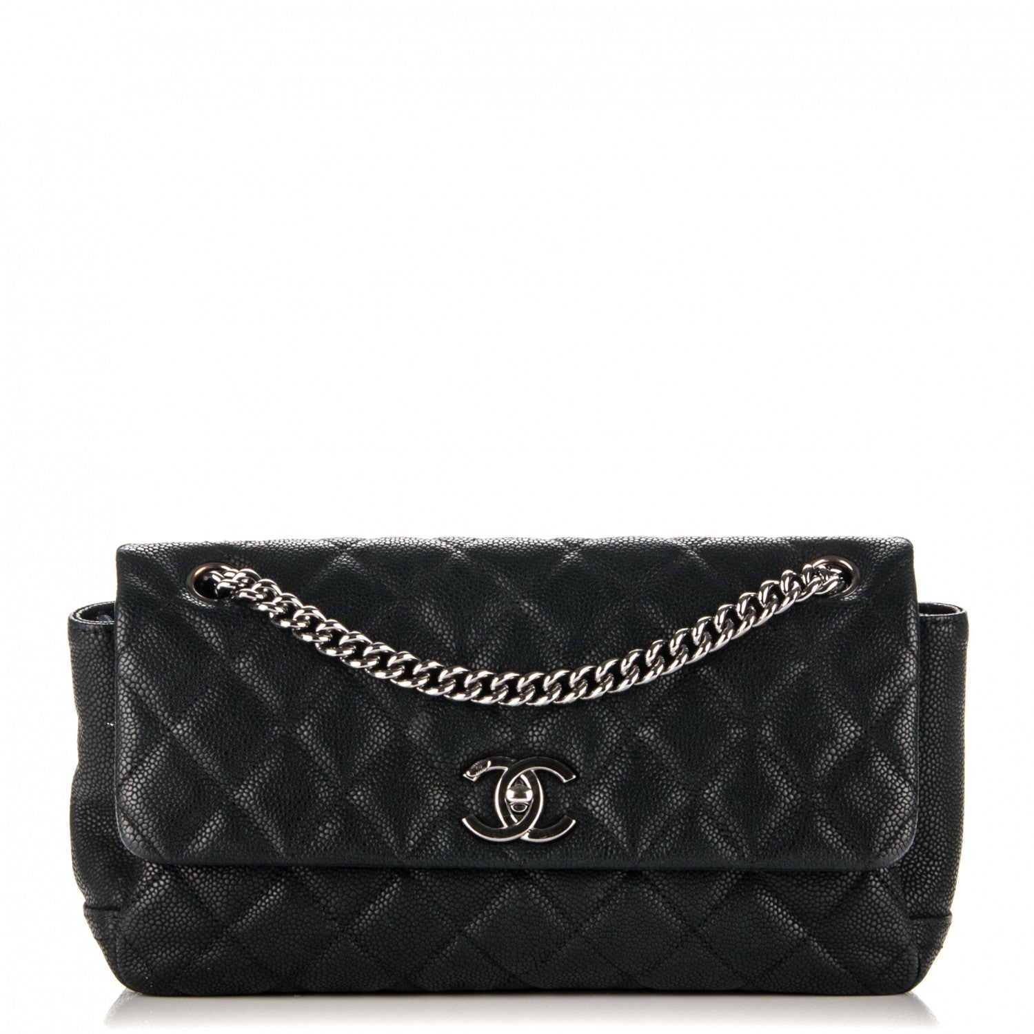 Chanel Caviar Quilted Medium Simply CC Flap Black 1 of 7
