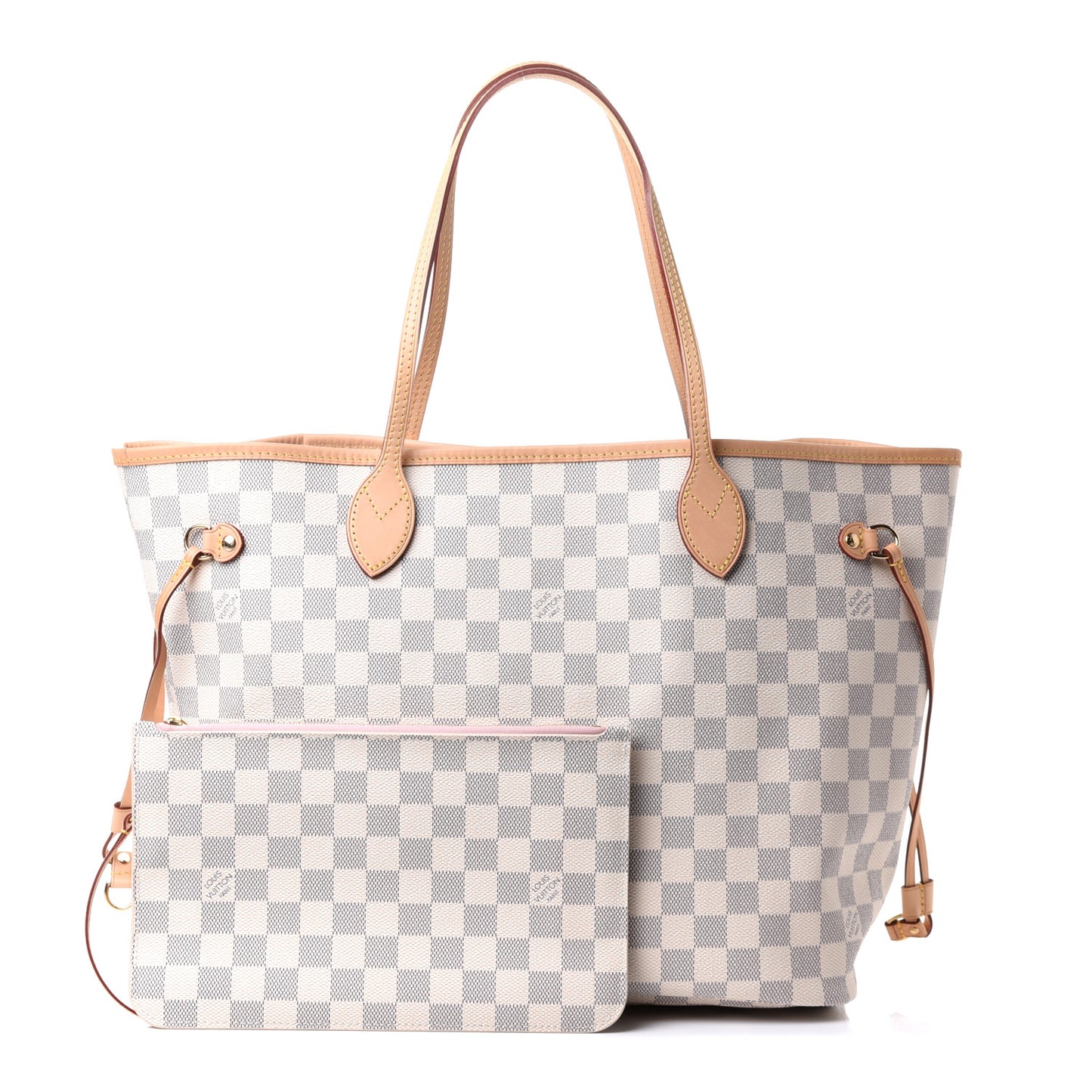 Damier Azur Neo Neverfull MM Rose Ballerine