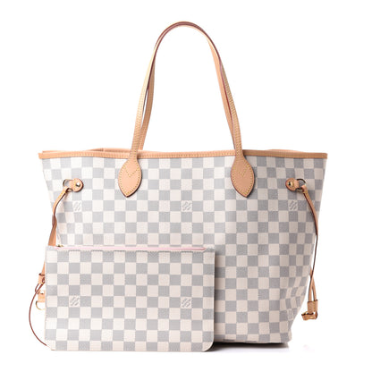 Louis Vuitton Damier Azur Neo Neverfull MM Rose Ballerine 1 of 12