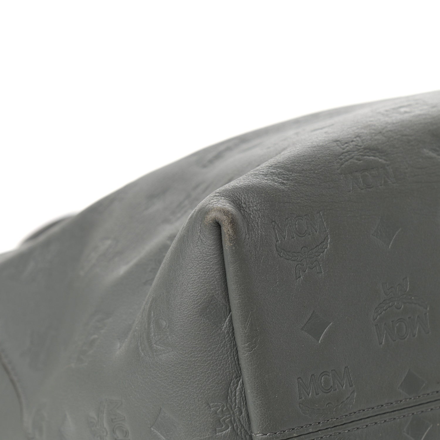 MCM Calfskin Ottomar Monogram Large Klara Hobo Grey 10 of 17