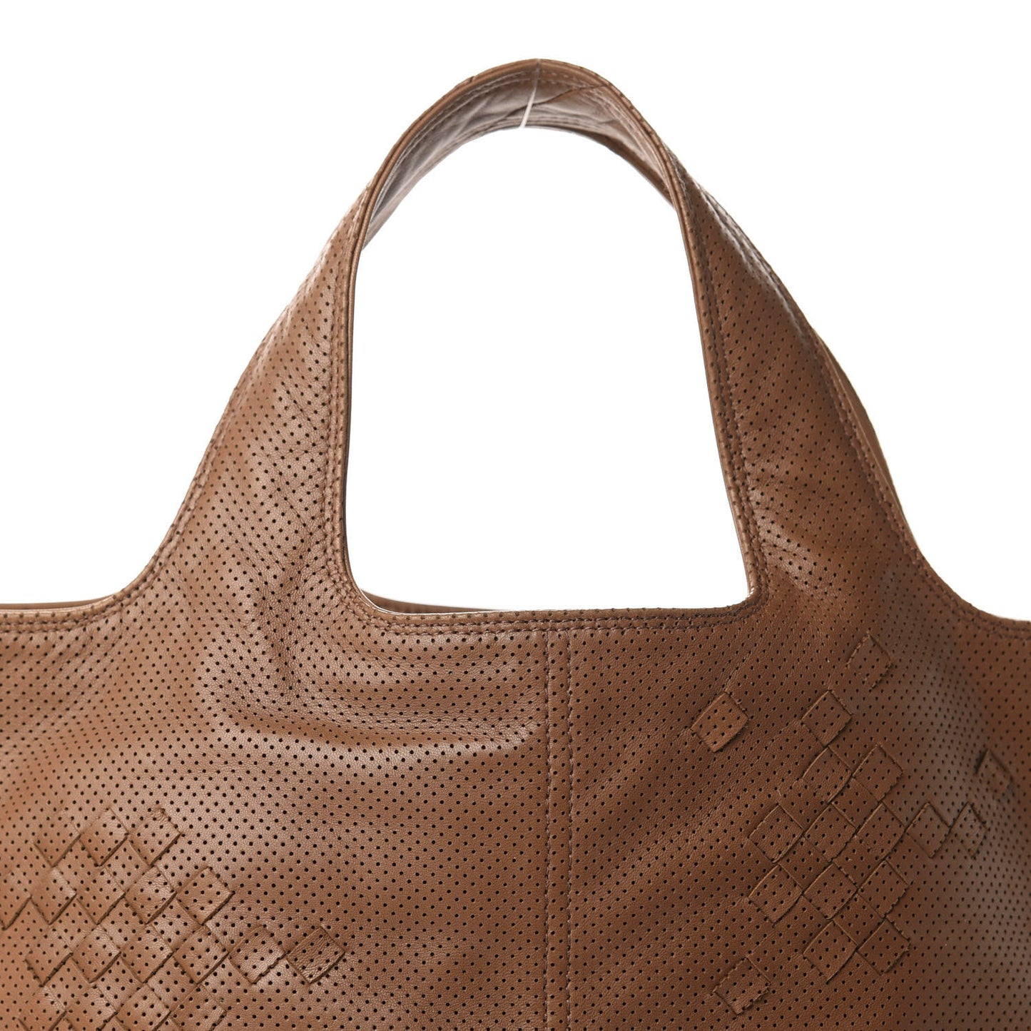 Nappa Intrecciato Perforated Regent Tote Noce