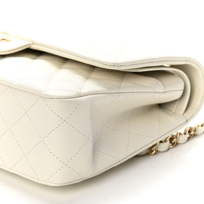 Chanel Caviar Quilted Medium Double Flap White 6 of 6