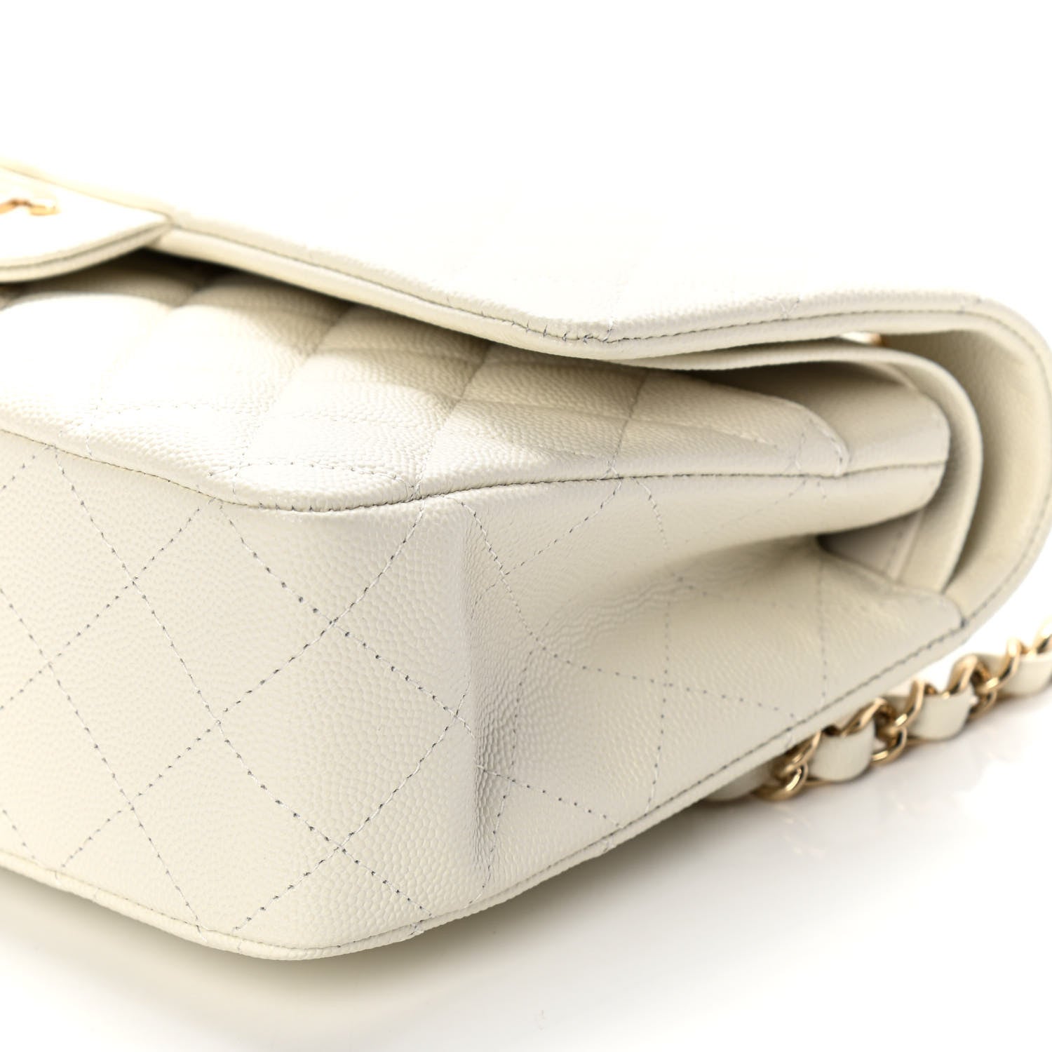 Chanel Caviar Quilted Medium Double Flap White 6 of 6