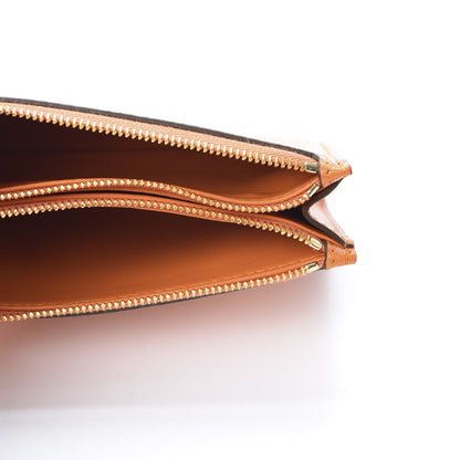 Tom Ford Calfskin Small Double Zip Pouch Wallet Orange 4 of 7