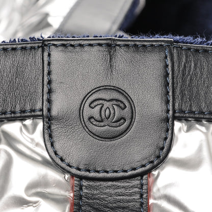 Chanel Reversible Airlines Tote Silver Navy 10 of 15