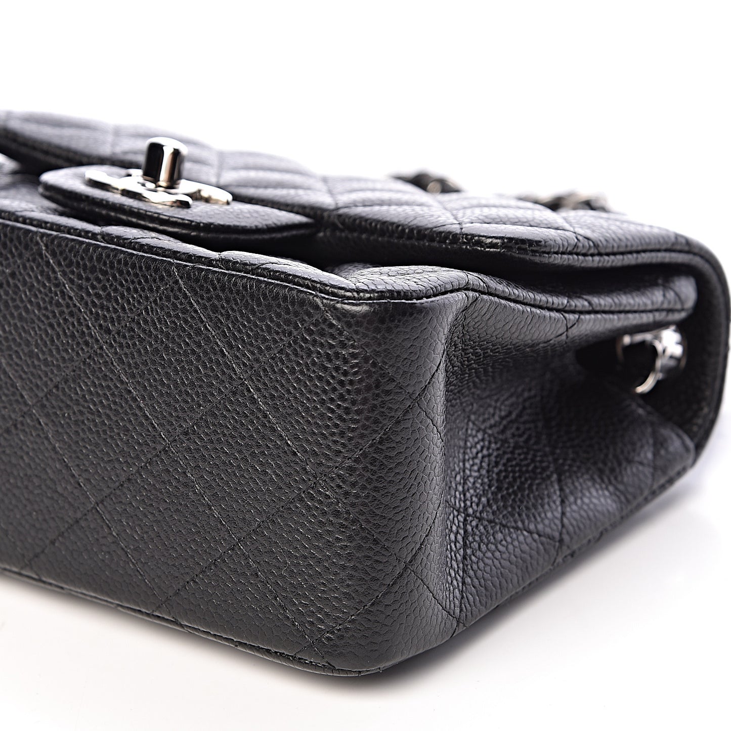 Caviar Quilted Mini Square Flap Black
