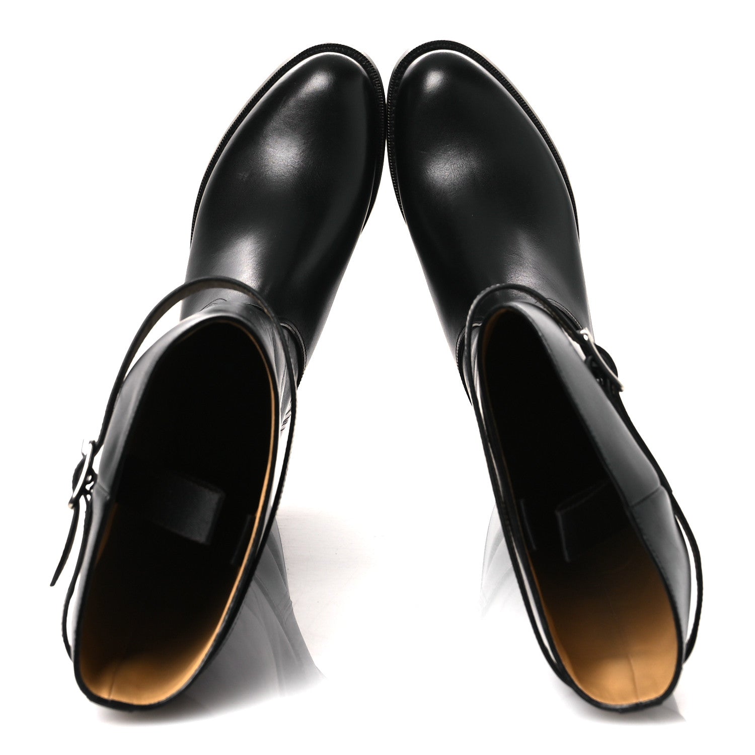 Loewe Calfskin Wedge Riding Boots 38 Black 2 of 10