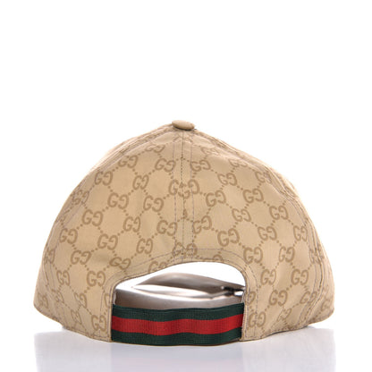 Gucci Cotton Monogram GG Web Baseball Hat L Beige 4 of 9