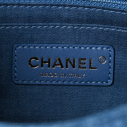 Chanel Denim Quilted Mini Pearl Crush Rectangular Flap Blue 6 of 10