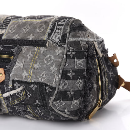 Louis Vuitton Denim Patchwork Speedy 30 Grey 7 of 10