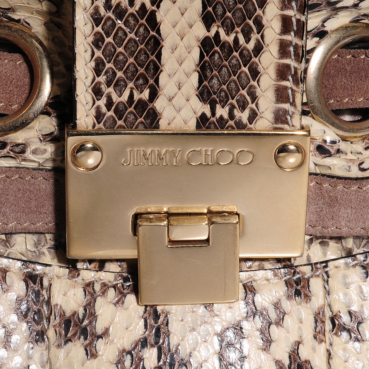 Jimmy Choo Watersnake Suede Ramona Natural 5 of 9