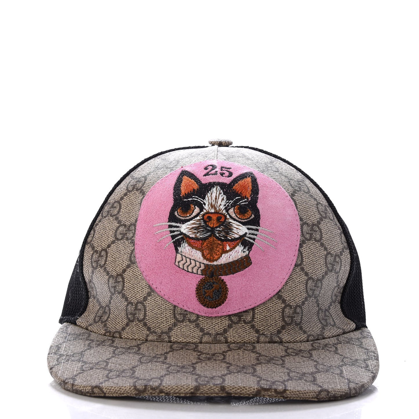 GG Supreme Monogram Bosco Patch Baseball Hat 56 Beige Malva