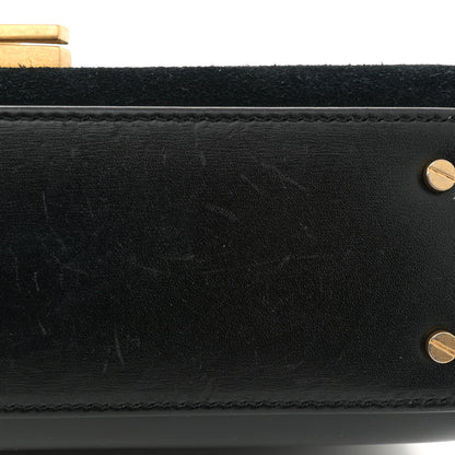 Saint Laurent Suede Leopard Print Mini Classic Monogram Cassandra Top Handle Manto Naturale Black 11 of 11
