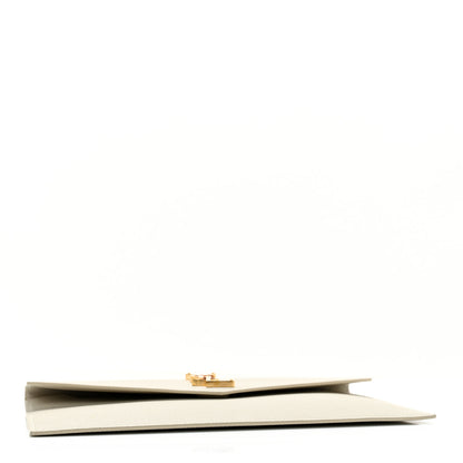 Saint Laurent Grain De Poudre Uptown Pouch Blanc Vintage 3 of 11