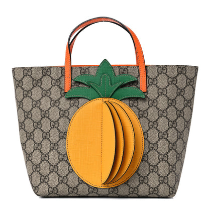 Gucci GG Supreme Monogram Kids Pineapple Tote 1 of 11