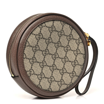 Gucci GG Supreme Monogram Web Ophidia Circle Wristlet Beige New Acero 3 of 11