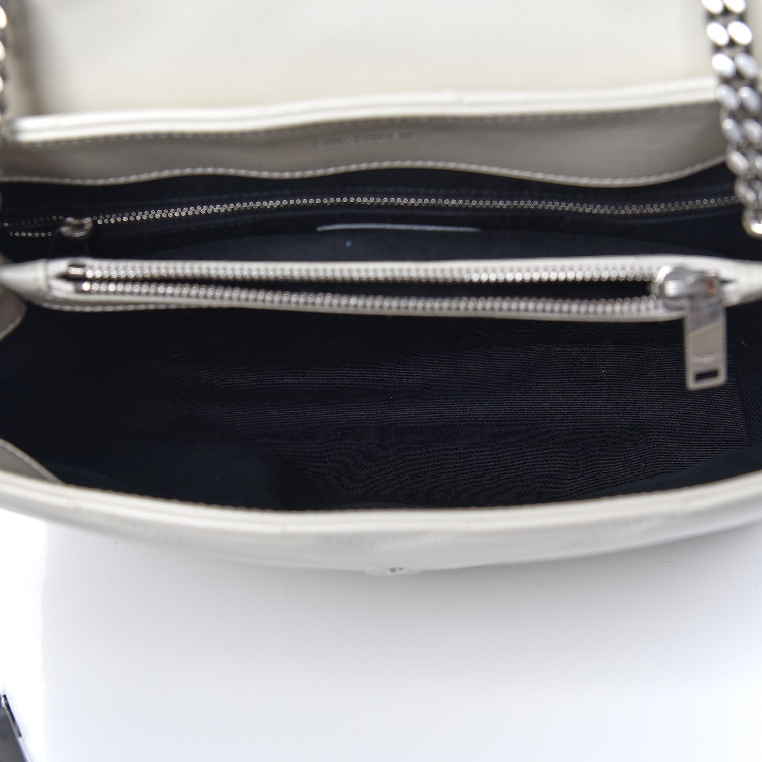 Saint Laurent Calfskin Y Quilted Monogram Medium Loulou Chain Satchel Ivory 8 of 10