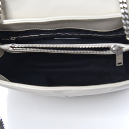 Saint Laurent Calfskin Y Quilted Monogram Medium Loulou Chain Satchel Ivory 8 of 10