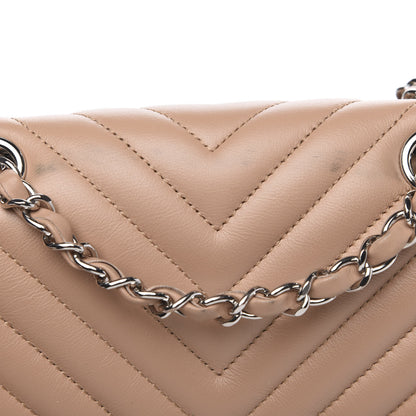 Chanel Calfskin Chevron Quilted Small Urban Spirit Backpack Beige 10 of 12