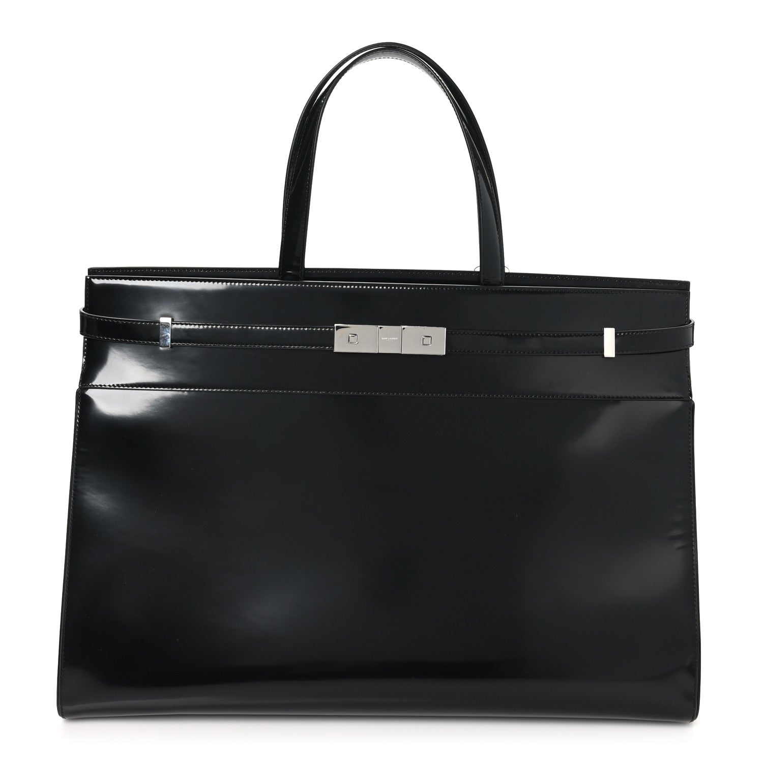 Saint Laurent Abrasivato Oxford Large Manhattan Shopper Tote Black 1 of 10