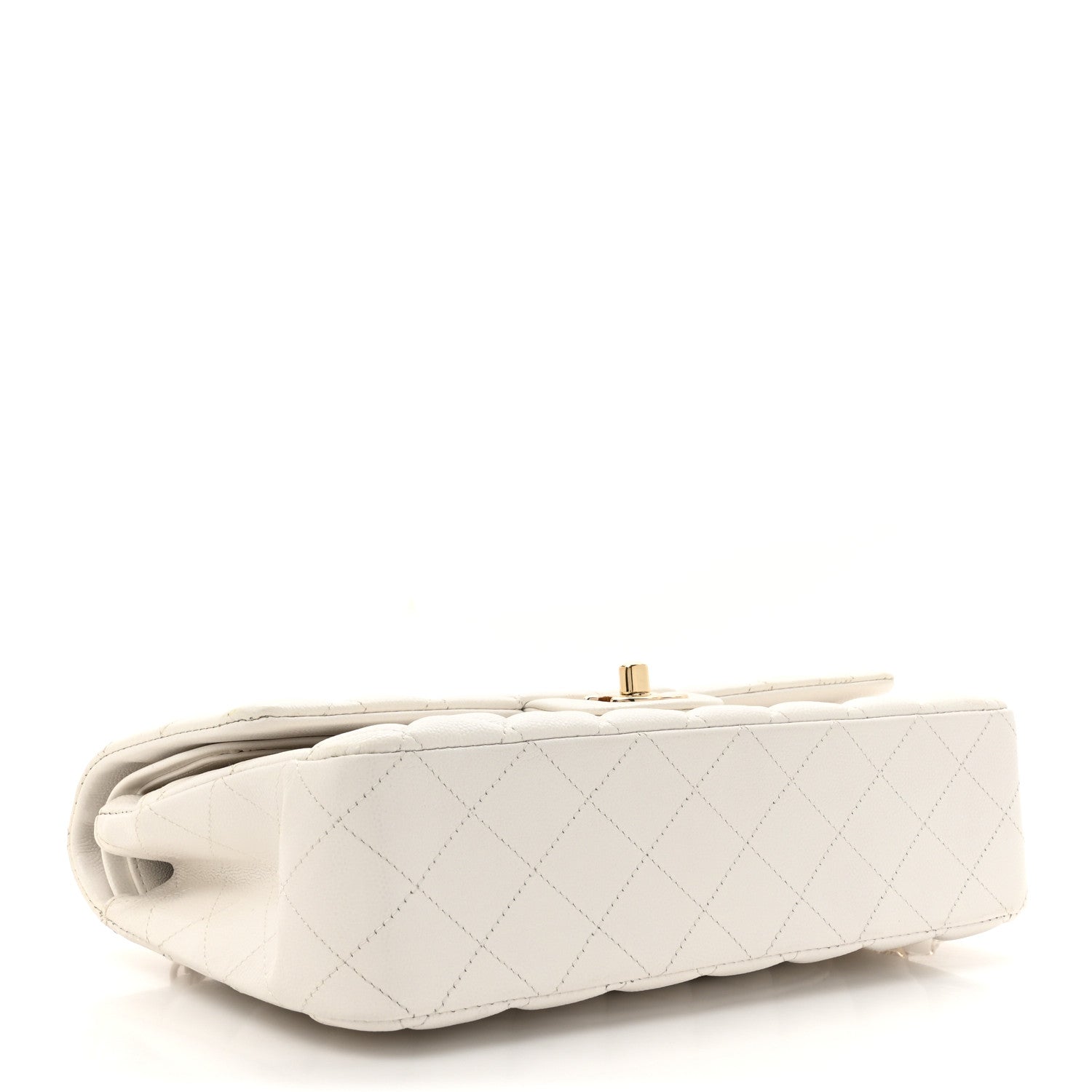 Chanel Caviar Quilted Medium Double Flap White 4 of 12