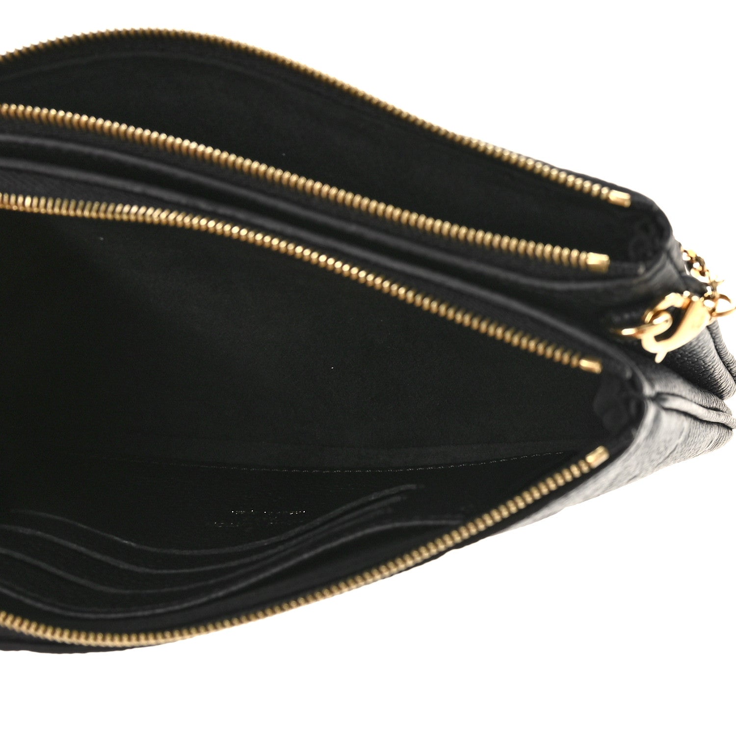 Louis Vuitton Empreinte Double Zip Pochette Black 5 of 9