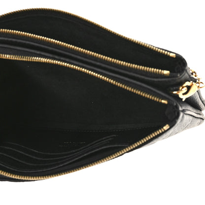 Louis Vuitton Empreinte Double Zip Pochette Black 5 of 9