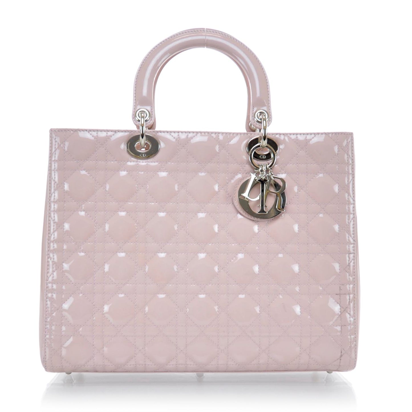 Patent Cannage Large Lady Dior Pink