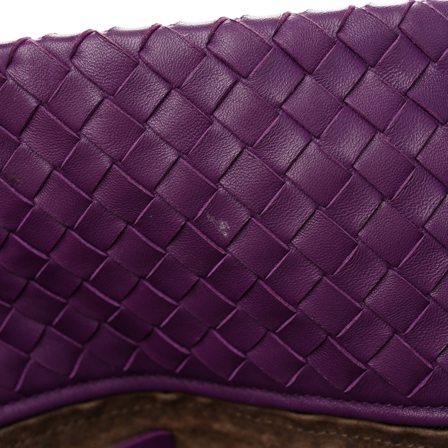 Nappa Intrecciato Large Cesta Tote Eggplant