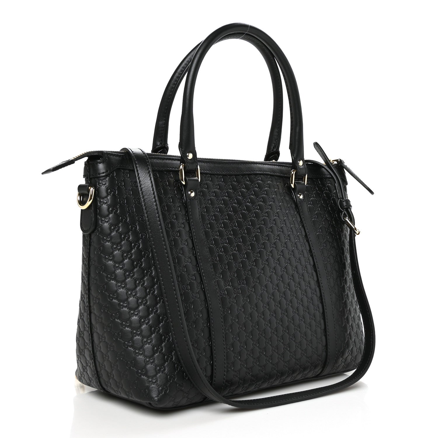 Gucci Soft Microguccissima Small Zippered Satchel Black 4 of 10
