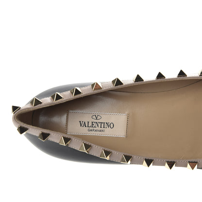 Valentino Garavani Nappa Rockstud Ballerina Flats 37 Black Poudre 7 of 10