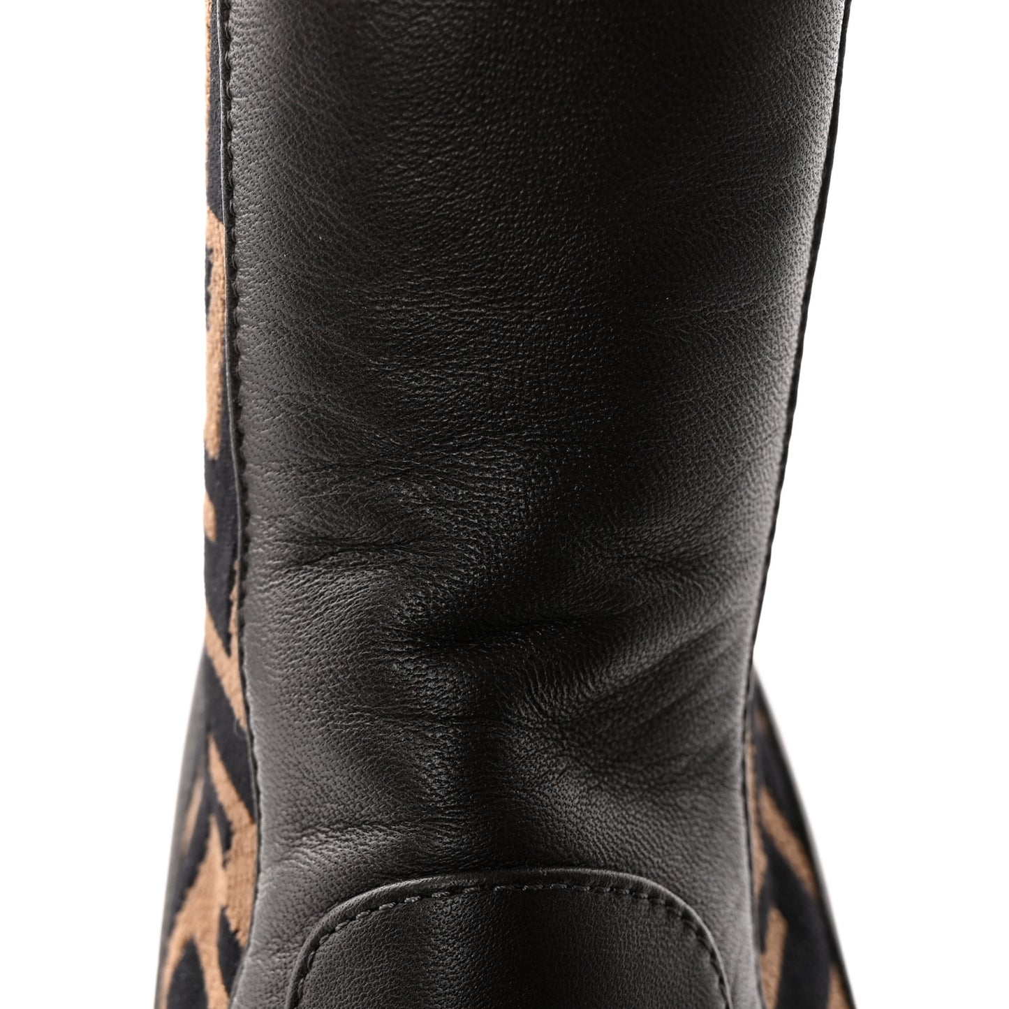 Nappa Microfiber Fabric FF Rockoko Thigh High Boots 36 Ebano Tobacco Black