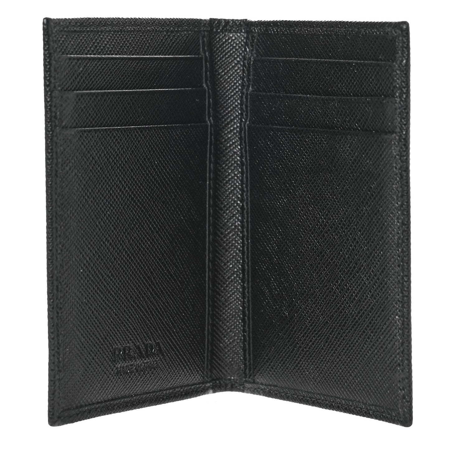 Saffiano Corner Card Holder Black
