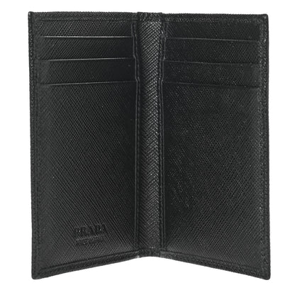 Prada Saffiano Corner Card Holder Black 5 of 8